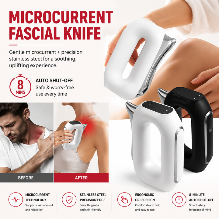 Premium Fascia Scraping Tool Massager with Heat Electric Muscle Scraper with Vibration 5 Intensity Levels USB Rechargeable Deep Tissue Relief Portable Body Massager