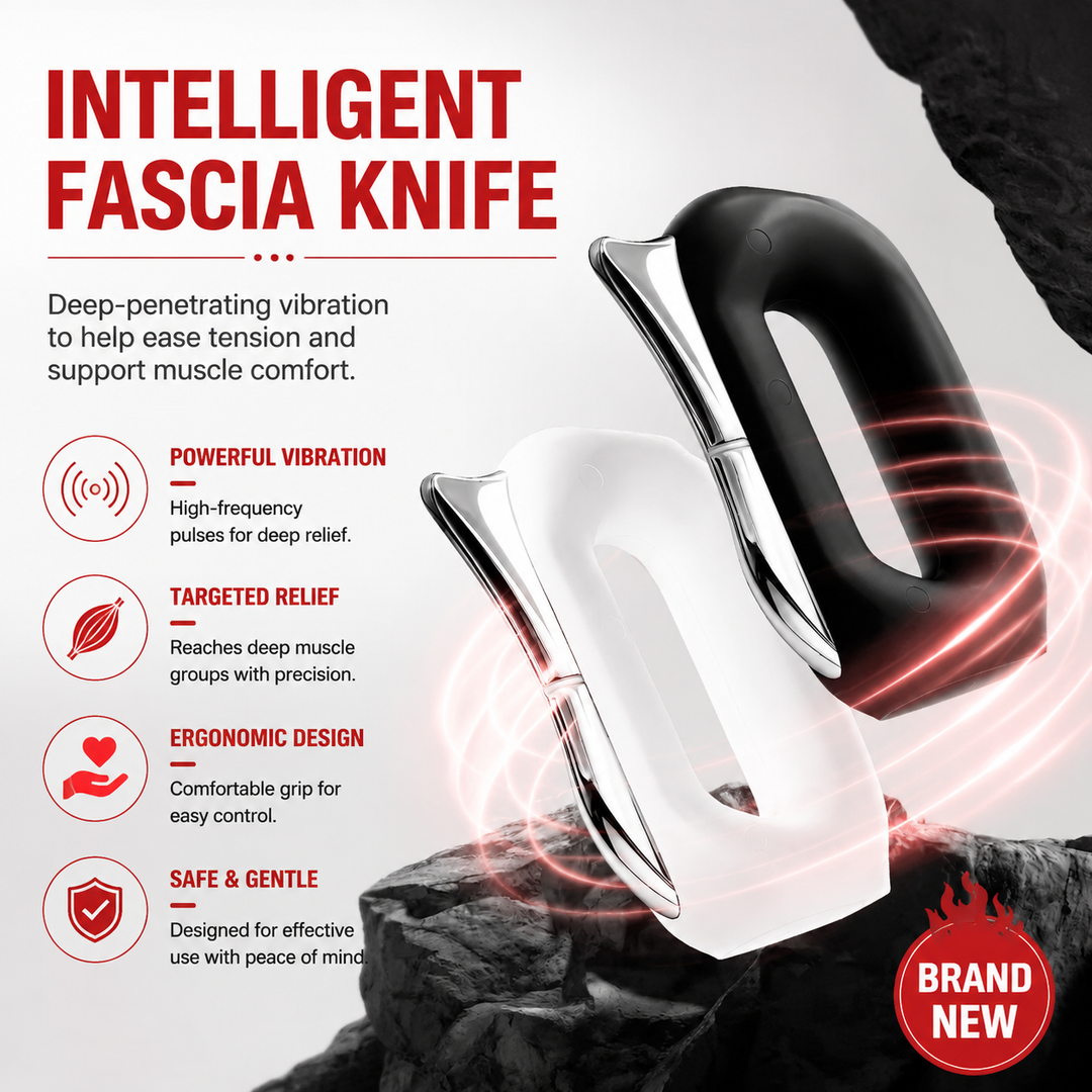 Premium Fascia Scraping Tool Massager with Heat Electric Muscle Scraper with Vibration 5 Intensity Levels USB Rechargeable Deep Tissue Relief Portable Body Massager