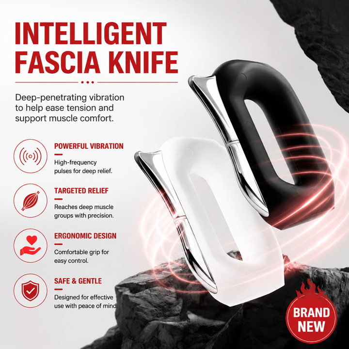 Premium Fascia Scraping Tool Massager with Heat Electric Muscle Scraper with Vibration 5 Intensity Levels USB Rechargeable Deep Tissue Relief Portable Body Massager