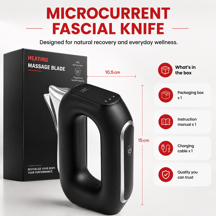 Premium Fascia Scraping Tool Massager with Heat Electric Muscle Scraper with Vibration 5 Intensity Levels USB Rechargeable Deep Tissue Relief Portable Body Massager