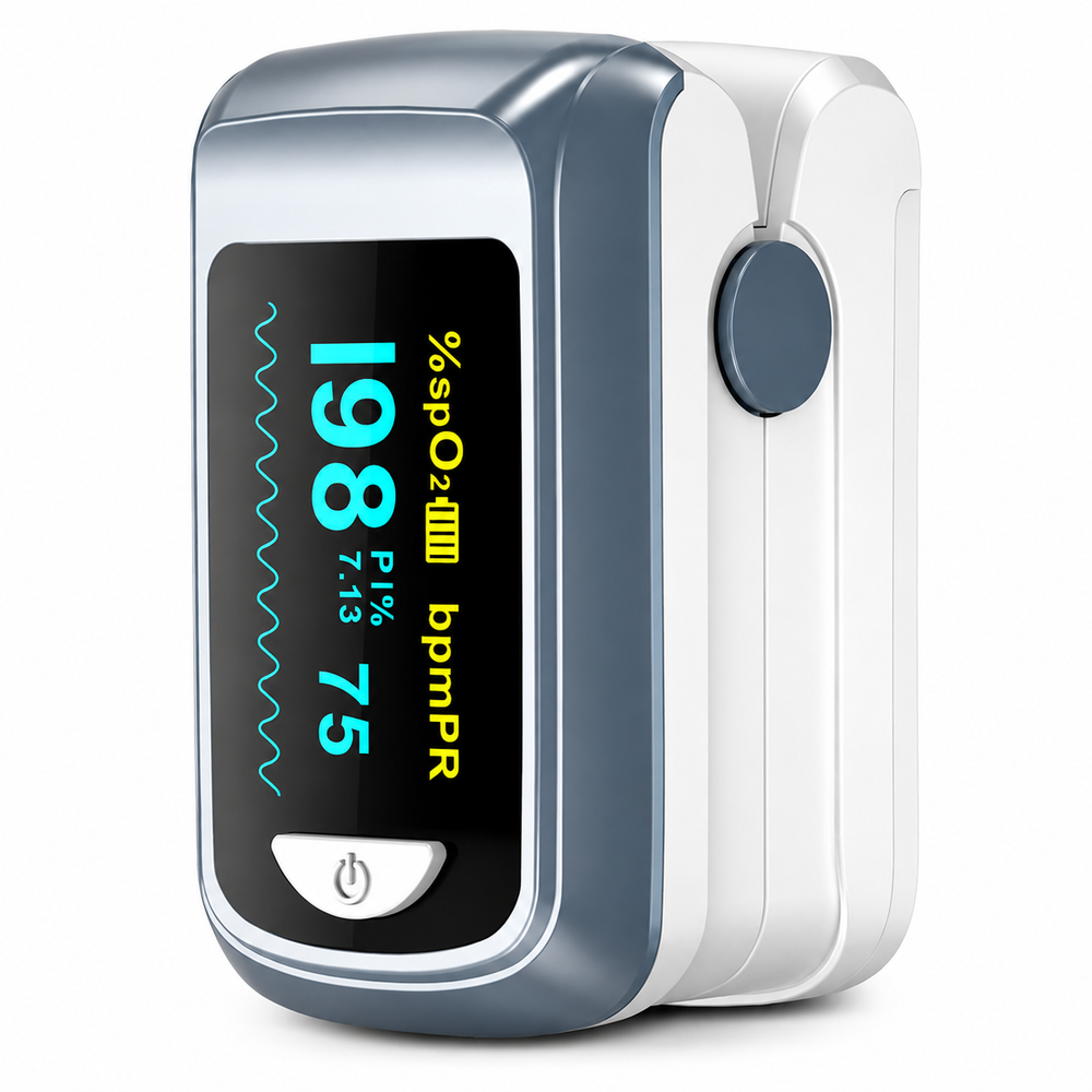 Premium Fingertip Pulse Oximeter SpO2 Heart Rate Monitor OLED Display Fast 8–10 Second Reading Portable Finger Oxygen Meter Auto Shut Down Adults Teens