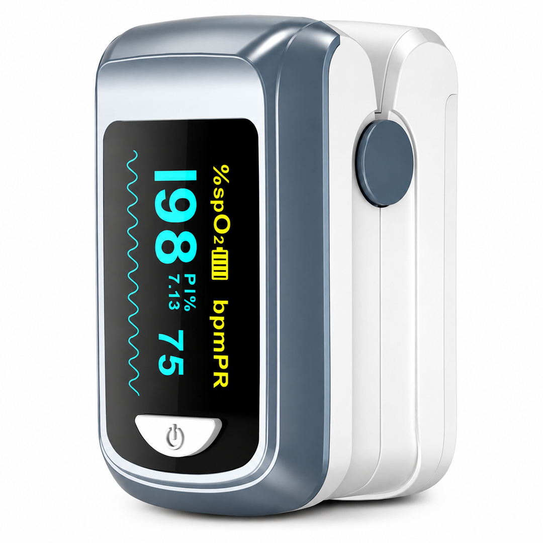 Premium Fingertip Pulse Oximeter SpO2 Heart Rate Monitor OLED Display Fast 8–10 Second Reading Portable Finger Oxygen Meter Auto Shut Down Adults Teens