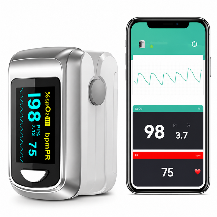 Premium Fingertip Pulse Oximeter SpO2 Heart Rate Monitor OLED Display Fast 8–10 Second Reading Portable Finger Oxygen Meter Auto Shut Down Adults Teens