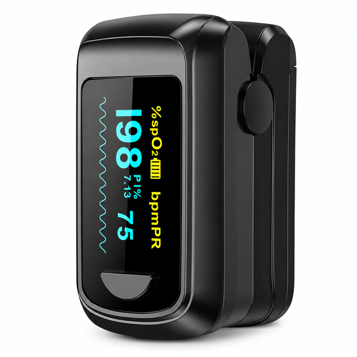 Premium Fingertip Pulse Oximeter SpO2 Heart Rate Monitor OLED Display Fast 8–10 Second Reading Portable Finger Oxygen Meter Auto Shut Down Adults Teens