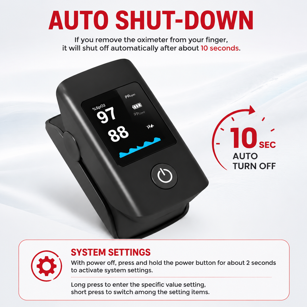 Premium Fingertip Pulse Oximeter SpO2 Heart Rate PI RR Monitor OLED Display Accurate Oxygen Saturation Pulse Rate Meter for Home Fitness Travel Use.OK