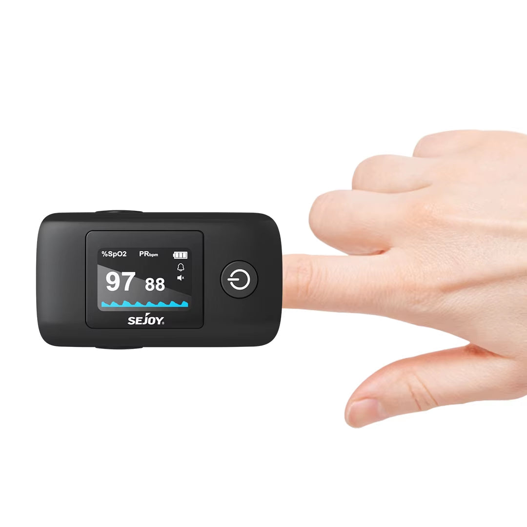 Premium Fingertip Pulse Oximeter SpO2 Heart Rate PI RR Monitor OLED Display Accurate Oxygen Saturation Pulse Rate Meter for Home Fitness Travel Use.OK