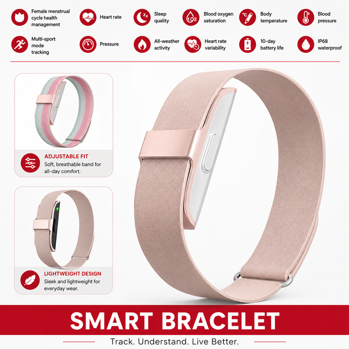 Premium Fitness Tracker Bracelet Activity Tracker Heart Rate Monitor Pedometer Waterproof Smart Band Multi Sport Bluetooth iOS Android Wearable