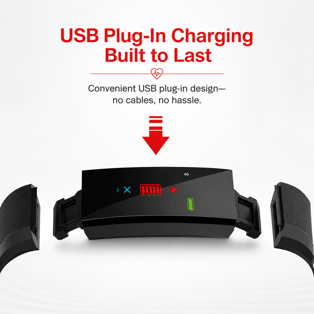 Premium Fitness Tracker Smart Band Activity Tracker Heart Rate Monitor Bluetooth IPX7 Waterproof Sleep Tracker Call SMS Alerts Smart Watch Fitness Band