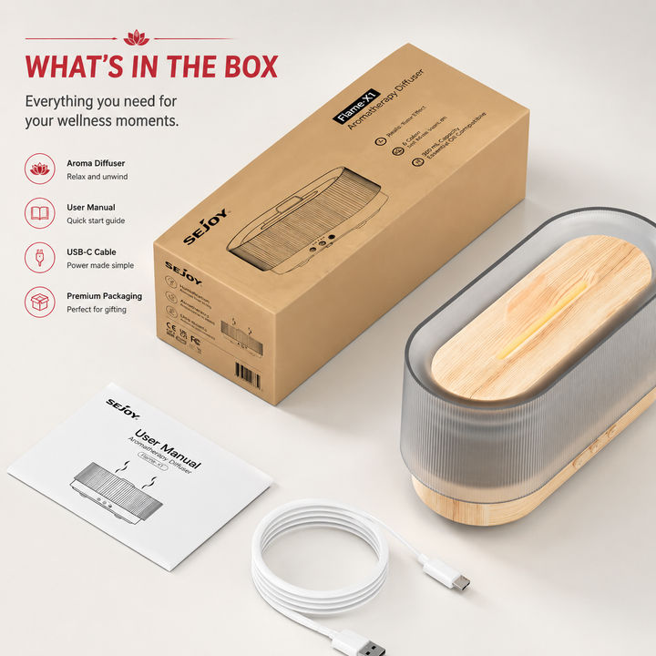 Premium Flame Effect Essential Oil Diffuser 300ml Ultrasonic Aroma Diffuser LED Flame Light Mist Humidifier 12H Runtime USB Powered Aromatherapy Air Humidifier