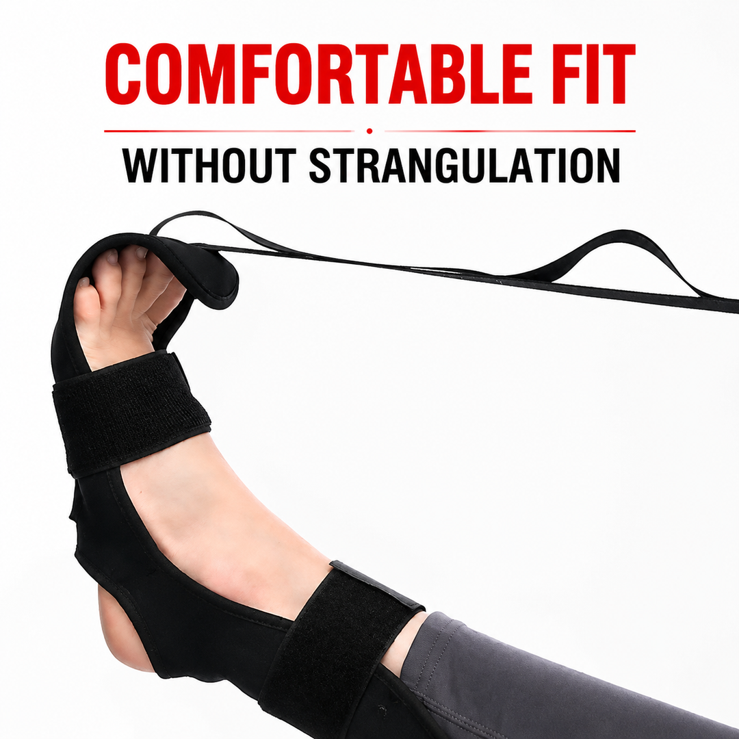 Premium Flexibility Stretching Strap Open Back Yoga Band Leg Stretch Calf Hamstring Quad Mobility Trainer Achilles Plantar Fasciitis Support Rehab Tool