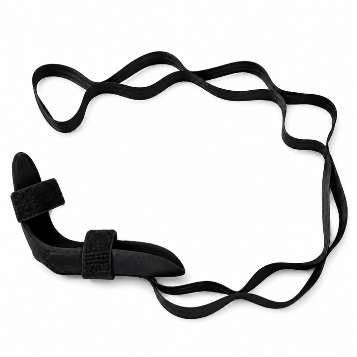 Premium Flexibility Stretching Strap Open Back Yoga Band Leg Stretch Calf Hamstring Quad Mobility Trainer Achilles Plantar Fasciitis Support Rehab Tool