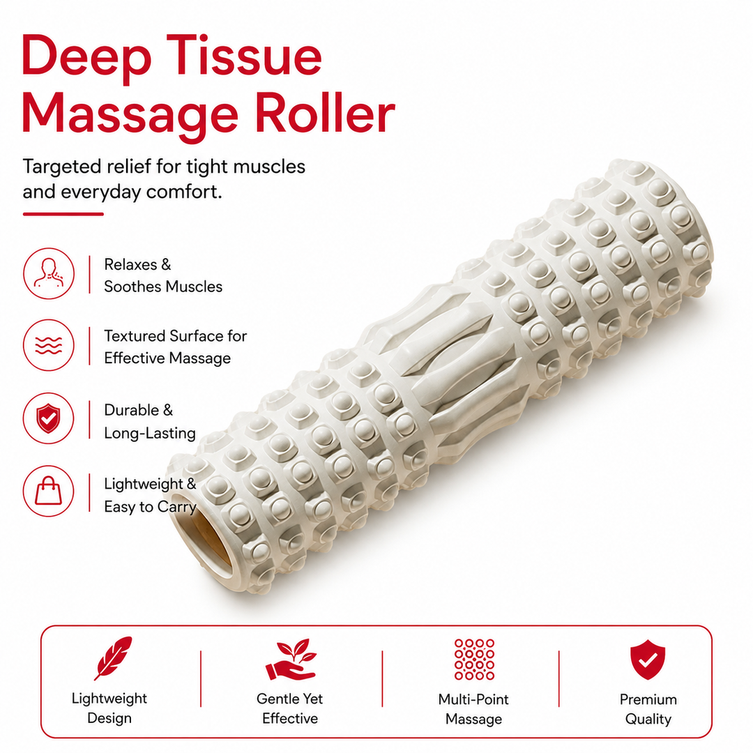 Premium Foam Roller Medium Density EVA Exercise Roller ABS Core Massage Roller Yoga Pilates Stretching Back Legs Arms Recovery Fitness Tool