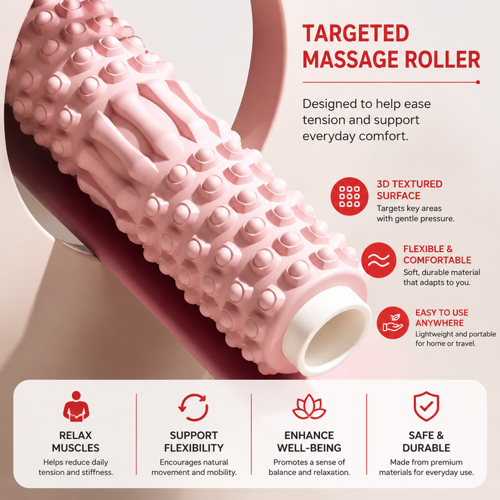 Premium Foam Roller Medium Density EVA Exercise Roller ABS Core Massage Roller Yoga Pilates Stretching Back Legs Arms Recovery Fitness Tool