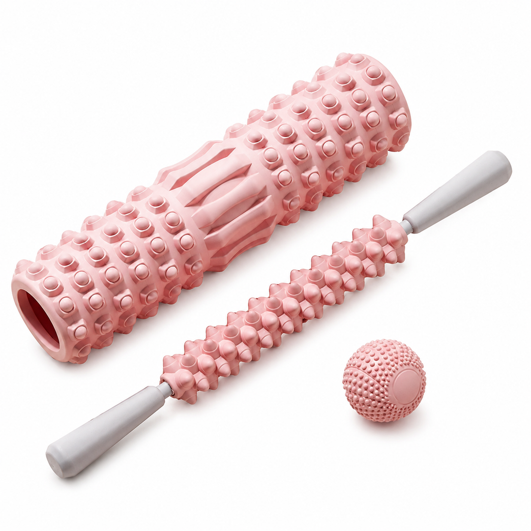 Premium Foam Roller Medium Density EVA Exercise Roller ABS Core Massage Roller Yoga Pilates Stretching Back Legs Arms Recovery Fitness Tool