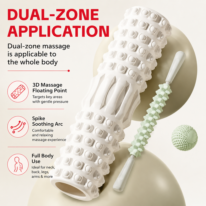Premium Foam Roller Muscle Massage Medium Density Yoga Pilates Body Roller Back Leg Arm Hip Stretching Tool Fitness Recovery Mobility Exercise Roller
