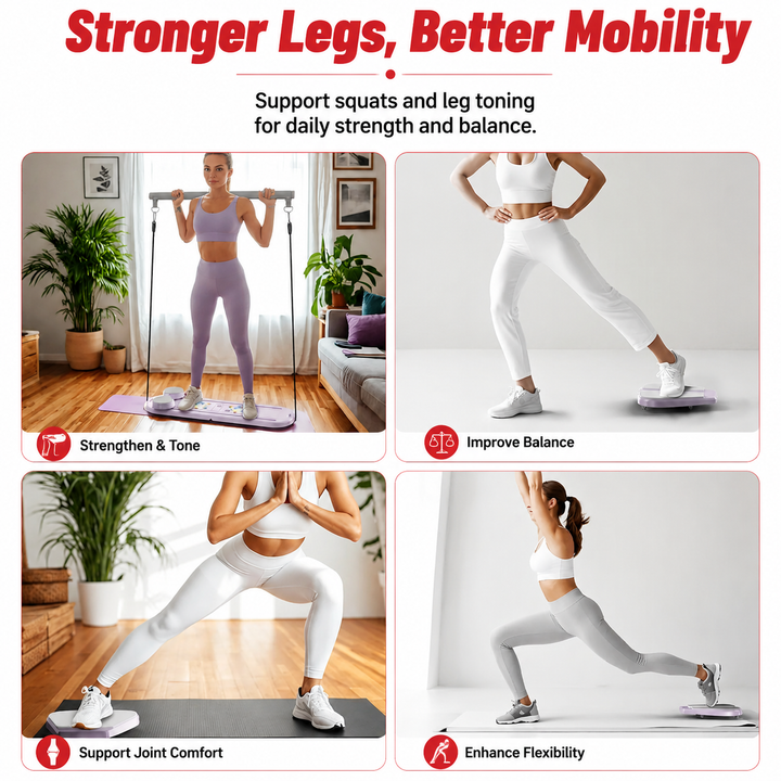 Premium Foldable Multifunctional Pilates Push Up Board Portable Home Gym Reformer Bodyweight Training Core Chest Shoulder Exercise Equipment Aluminum Frame