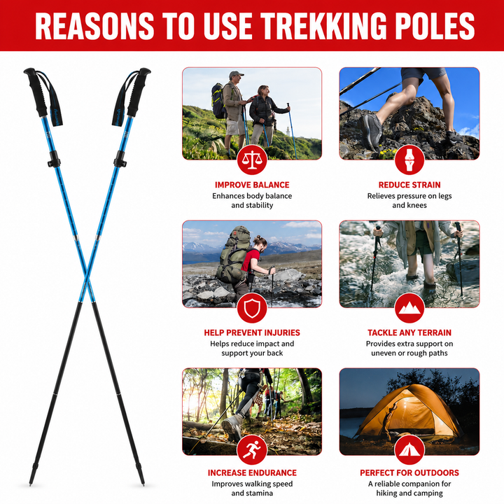 Premium Folding Walking Cane Telescopic Adjustable Hiking Stick Lightweight Aluminum Alloy Ergonomic Grip Non Slip Base Portable Travel Walking Support Stick