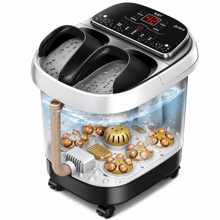 Premium Foot Spa Bath Massager with Heat 12 Rollers Digital Control Adjustable Temperature Timer Pedicure Stone Home Foot Soak Massage Device Relaxation Therapy