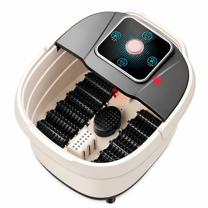 Premium Foot Spa Bath Massager with Heat 12 Rollers Digital Control Adjustable Temperature Timer Pedicure Stone Home Foot Soak Massage Device Relaxation Therapy