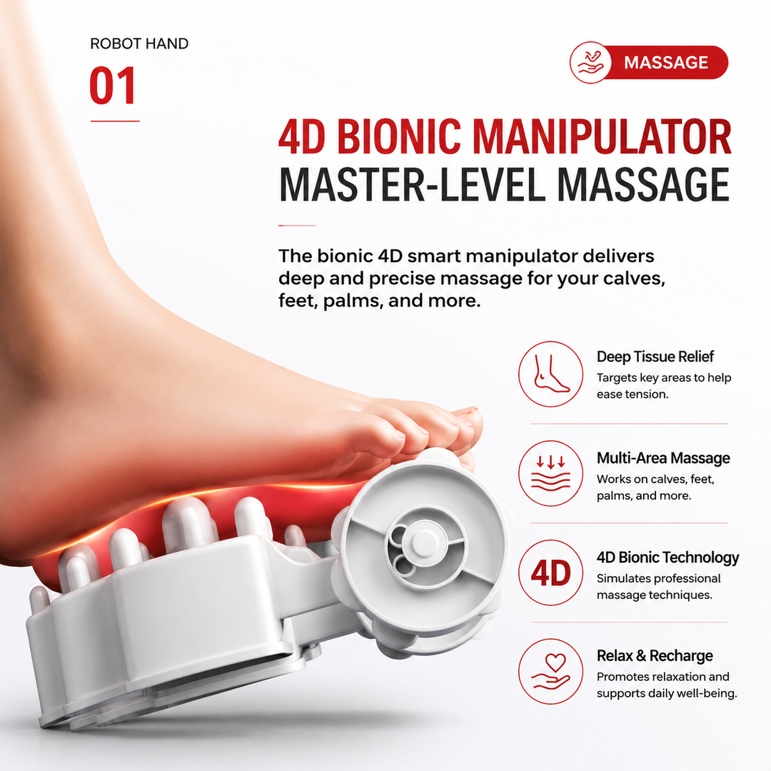 Premium Foot and Calf Massager Shiatsu Kneading Air Compression Heating Massage Machine Adjustable Modes Heat Therapy Relaxation Home Use Device