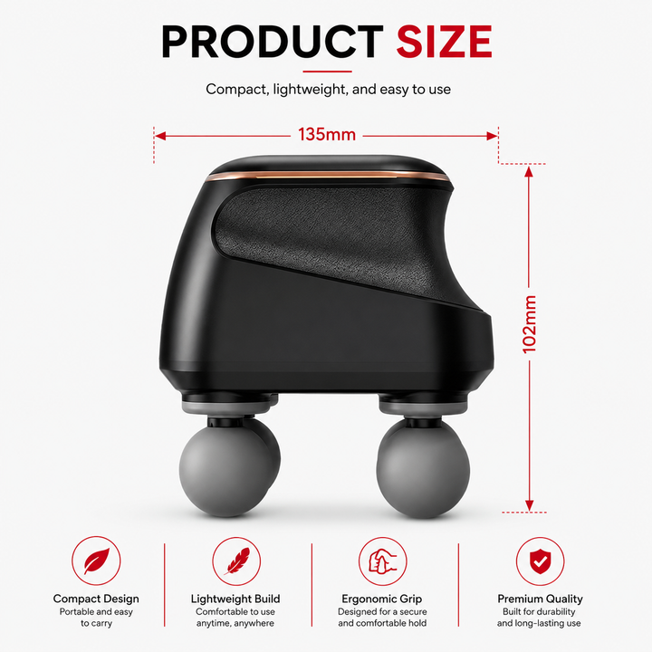Premium Four Head Massage Gun High Frequency Percussion Muscle Massager Neck Shoulder Waist Body Relief Portable Rechargeable Fascia Device