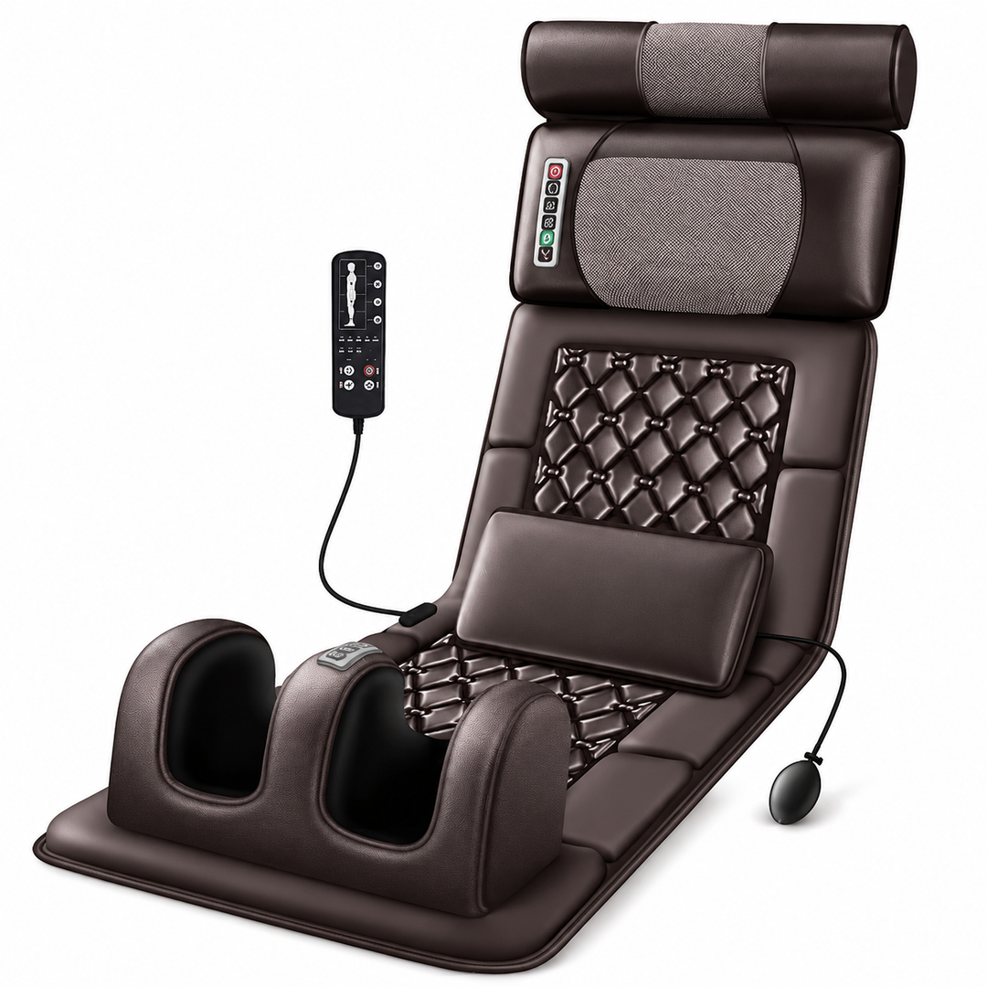 Premium Full Body Electric Massage Mattress Heating Vibration Body Relaxation Mat Neck Back Foot Pain Relief Massage Pad Home Use Comfort