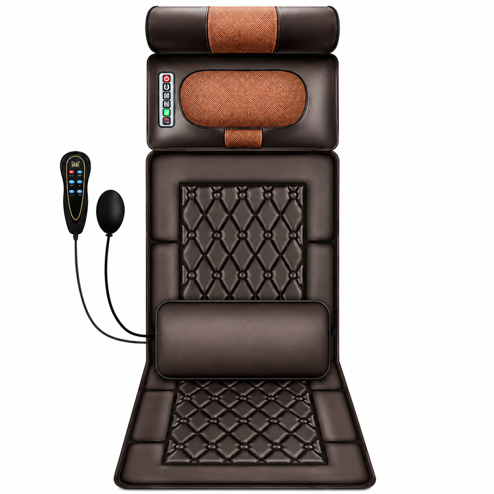 Premium Full Body Electric Massage Mattress Heating Vibration Body Relaxation Mat Neck Back Foot Pain Relief Massage Pad Home Use Comfort