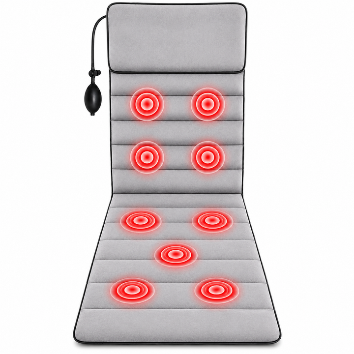 Premium Full Body Electric Massage Mattress Heating Vibration Body Relaxation Mat Neck Back Foot Pain Relief Massage Pad Home Use Comfort