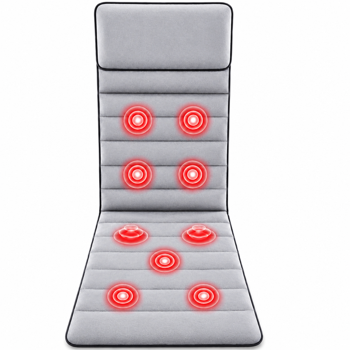 Premium Full Body Electric Massage Mattress Heating Vibration Body Relaxation Mat Neck Back Foot Pain Relief Massage Pad Home Use Comfort