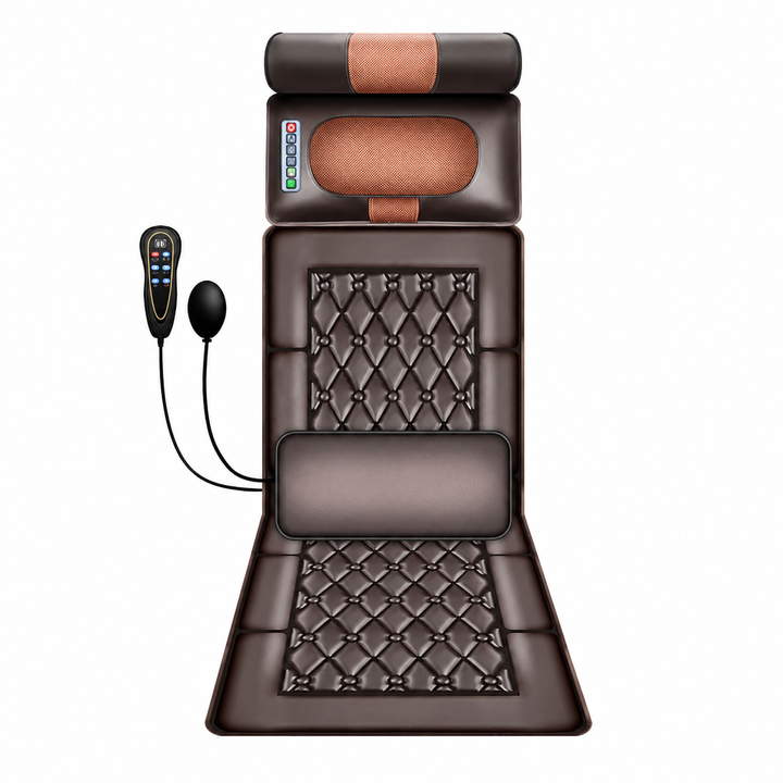 Premium Full Body Electric Massage Mattress Heating Vibration Kneading Graphene Heat Massage Pad Neck Back Leg Pain Relief Relaxation Home Use