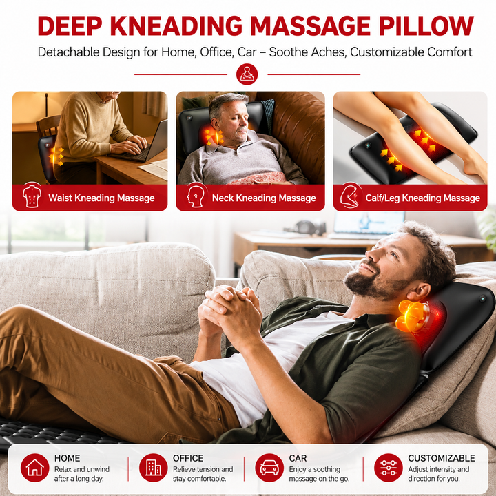 Premium Full Body Massage Mat with Heat Shiatsu Electric Massage Pad Vibration Back Neck Leg Foot Relaxation Mat Home Use Adjustable Intensity Timer