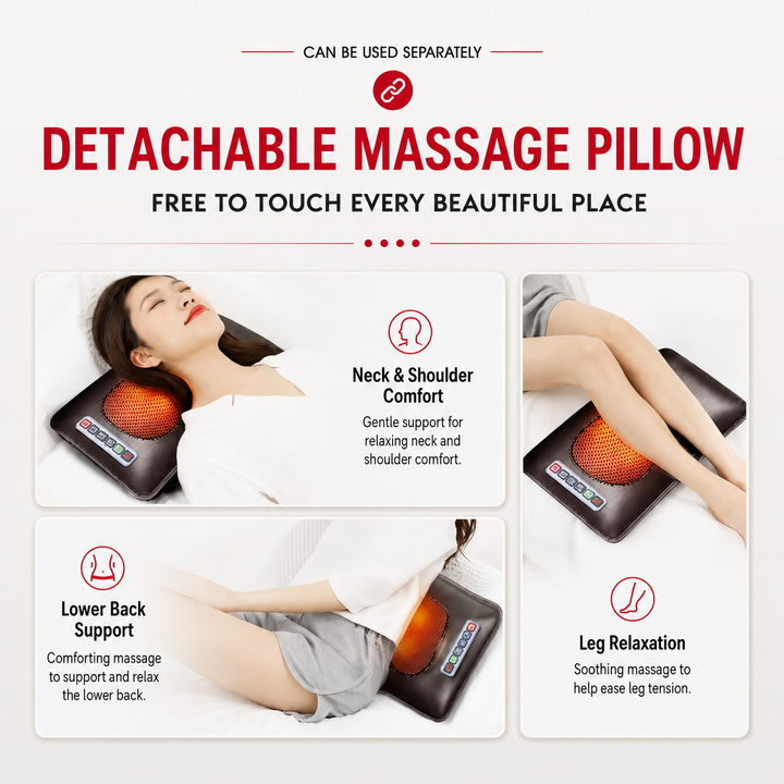 Premium Full Body Massage Mattress Electric Heating Vibration Pad 96 Nodes Graphene Heat Remote Control for Home Office Bed Sofa Daily Use Comfort
