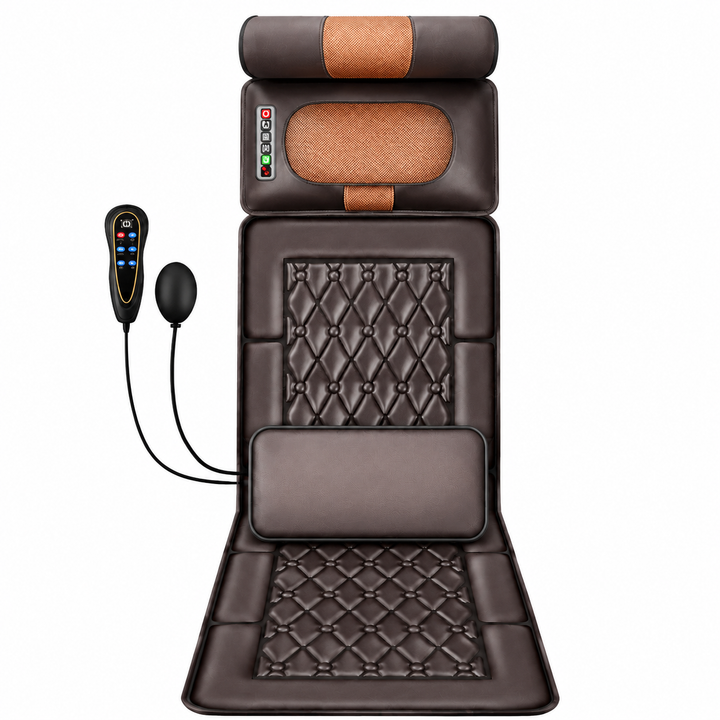 Premium Full Body Massage Mattress Electric Heating Vibration Pad 96 Nodes Graphene Heat Remote Control for Home Office Bed Sofa Daily Use Comfort