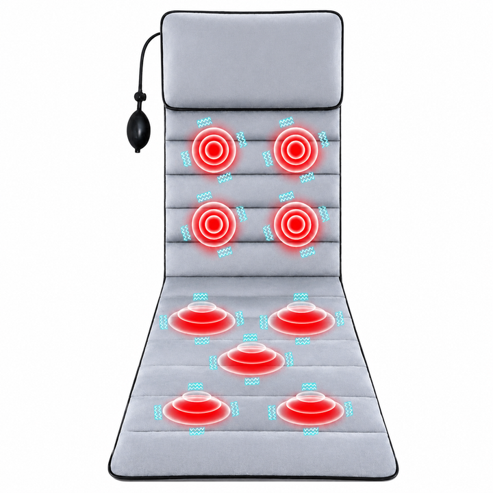 Premium Full Body Massage Mattress Electric Heating Vibration Pad 96 Nodes Graphene Heat Remote Control for Home Office Bed Sofa Daily Use Comfort