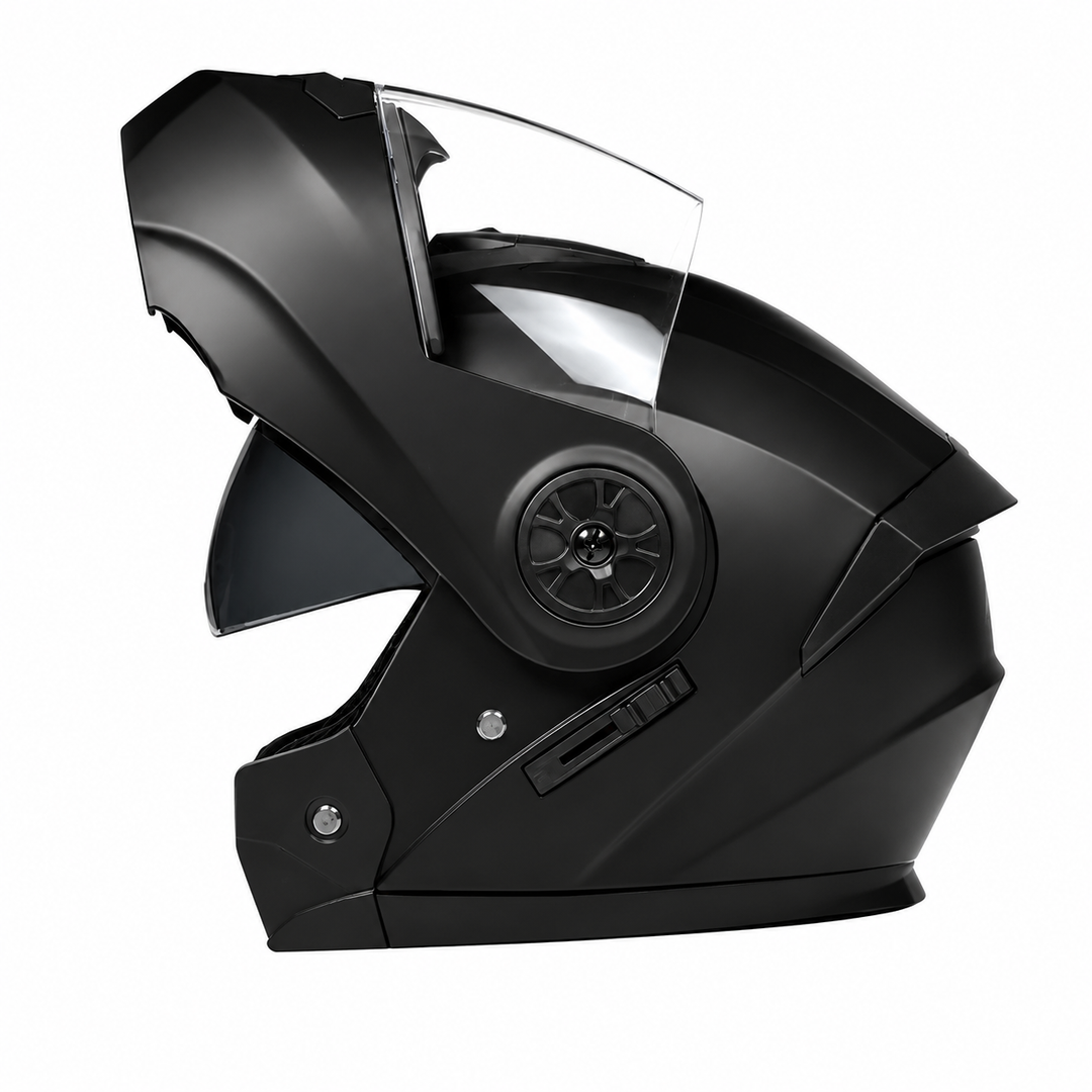 Premium Full Face Motorcycle Helmet Double Lens Inner Sun Visor Lightweight ABS Shell Removable Nose Guard Quick Release Buckle M L XL Sizes