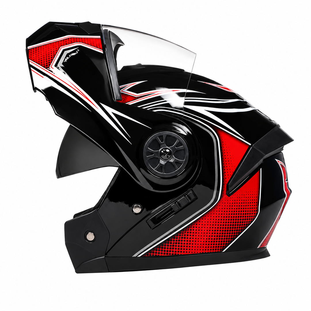 Premium Full Face Motorcycle Helmet Double Lens Inner Sun Visor Lightweight ABS Shell Removable Nose Guard Quick Release Buckle M L XL Sizes