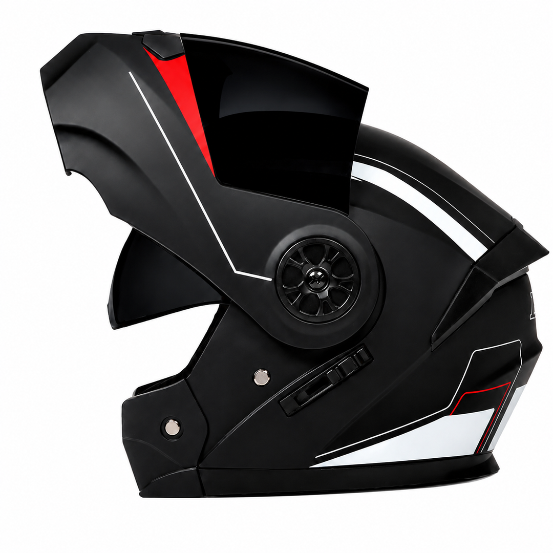 Premium Full Face Motorcycle Helmet Double Lens Inner Sun Visor Lightweight ABS Shell Removable Nose Guard Quick Release Buckle M L XL Sizes