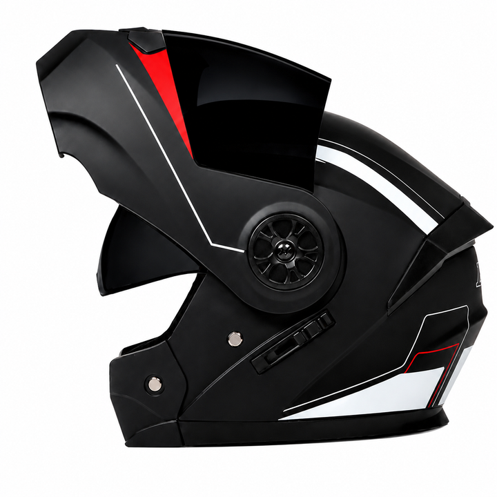 Premium Full Face Motorcycle Helmet Double Lens Inner Sun Visor Lightweight ABS Shell Removable Nose Guard Quick Release Buckle M L XL Sizes