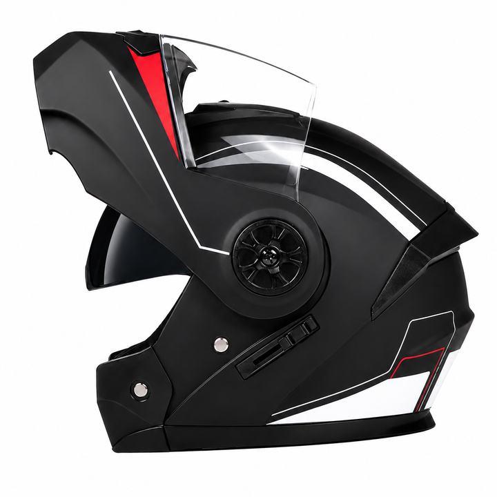 Premium Full Face Motorcycle Helmet Double Lens Inner Sun Visor Lightweight ABS Shell Removable Nose Guard Quick Release Buckle M L XL Sizes