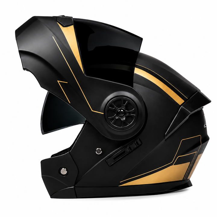 Premium Full Face Motorcycle Helmet Double Lens Inner Sun Visor Lightweight ABS Shell Removable Nose Guard Quick Release Buckle M L XL Sizes