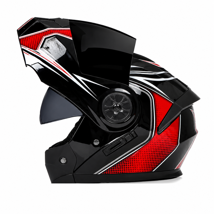 Premium Full Face Motorcycle Helmet Double Lens Inner Sun Visor Lightweight ABS Shell Removable Nose Guard Quick Release Buckle M L XL Sizes