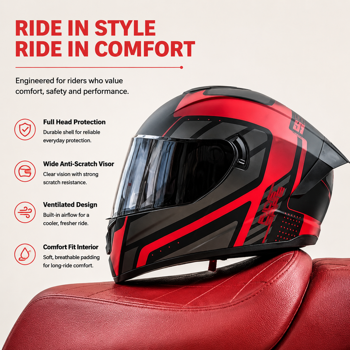 Premium Full Face Motorcycle Helmet Retro Tokyo Style Fiberglass Shell Clear Visor Racing Helmet Lightweight Comfortable Unisex Riding Gear