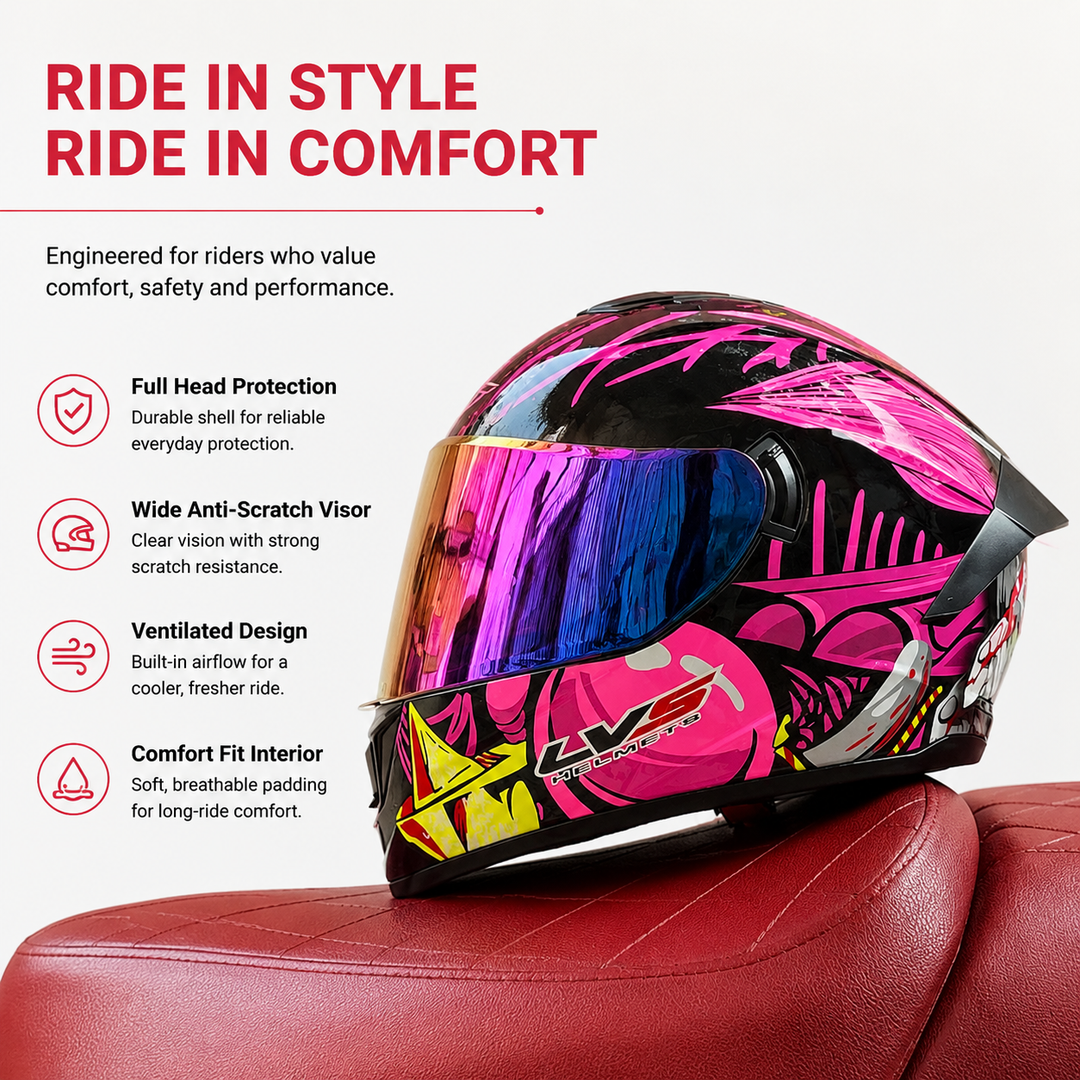 Premium Full Face Motorcycle Helmet Retro Tokyo Style Fiberglass Shell Clear Visor Racing Helmet Lightweight Comfortable Unisex Riding Gear