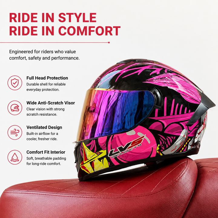 Premium Full Face Motorcycle Helmet Retro Tokyo Style Fiberglass Shell Clear Visor Racing Helmet Lightweight Comfortable Unisex Riding Gear
