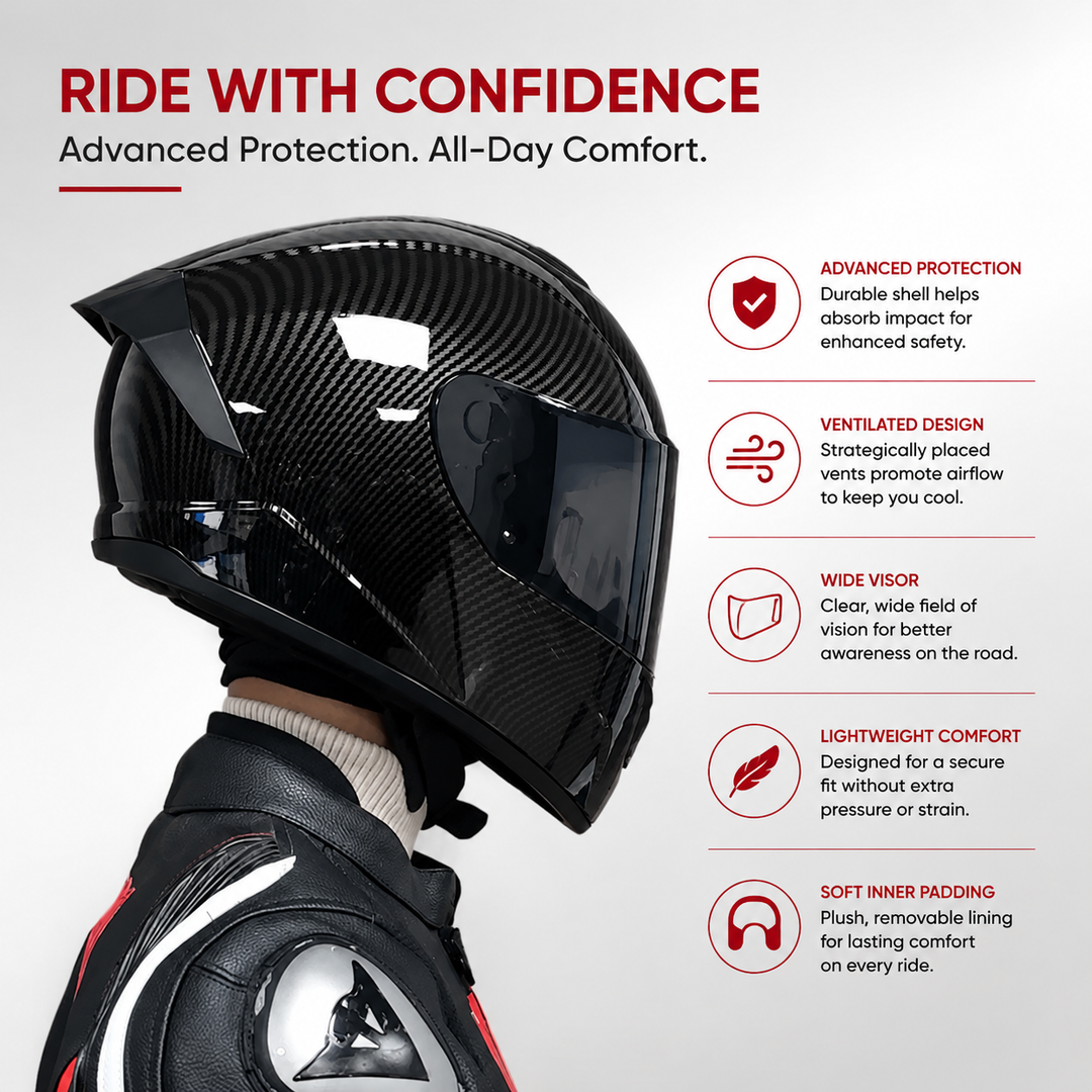 Premium Full Face Motorcycle Helmet Retro Tokyo Style Fiberglass Shell Clear Visor Racing Helmet Lightweight Comfortable Unisex Riding Gear
