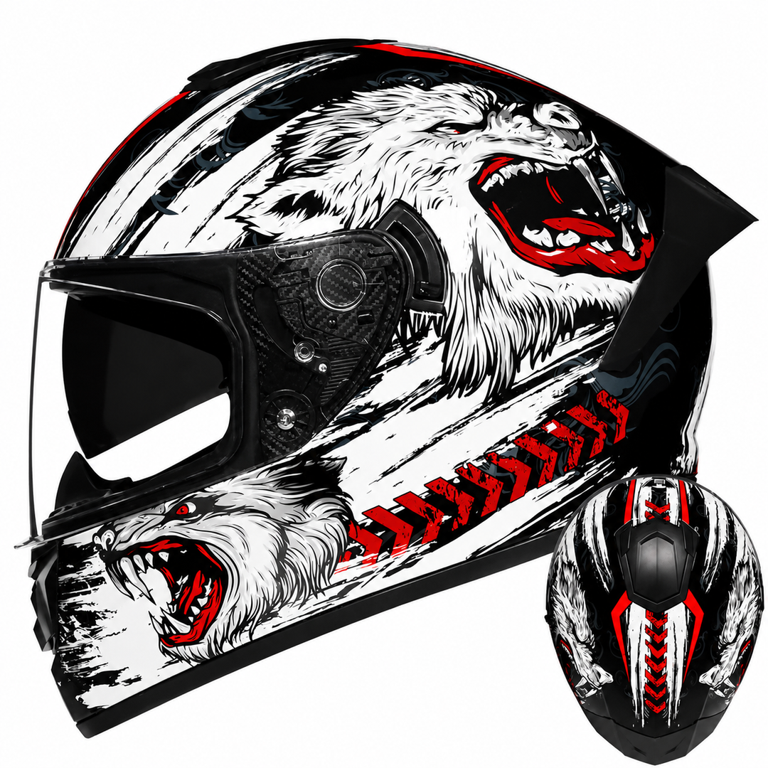Premium Full Face Motorcycle Helmet Retro Tokyo Style Fiberglass Shell Clear Visor Racing Helmet Lightweight Comfortable Unisex Riding Gear
