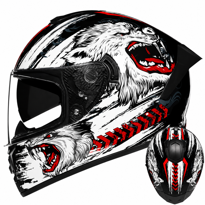Premium Full Face Motorcycle Helmet Retro Tokyo Style Fiberglass Shell Clear Visor Racing Helmet Lightweight Comfortable Unisex Riding Gear