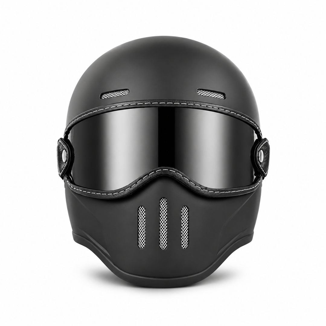 Premium Full Face Motorcycle Helmet Retro Tokyo TT Fiberglass Racing Helmet Clear Visor Lightweight Safety Casco Moto Unisex Riding Helmet Gear