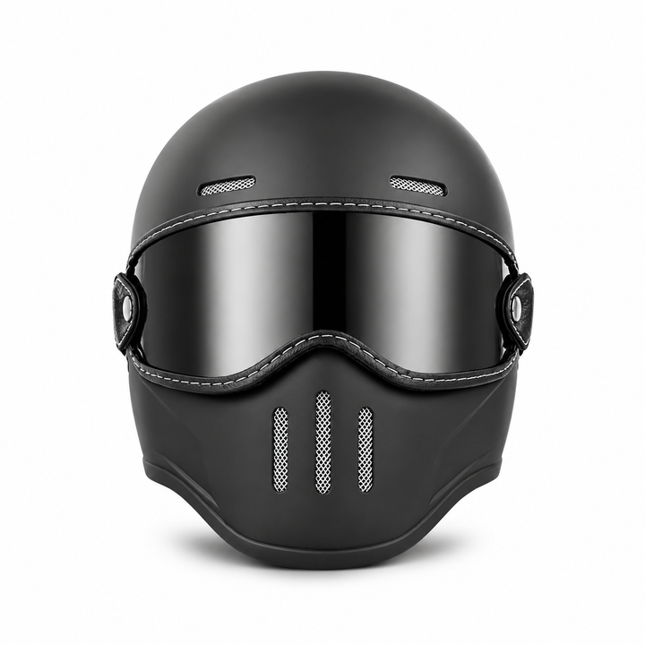 Premium Full Face Motorcycle Helmet Retro Tokyo TT Fiberglass Racing Helmet Clear Visor Lightweight Safety Casco Moto Unisex Riding Helmet Gear