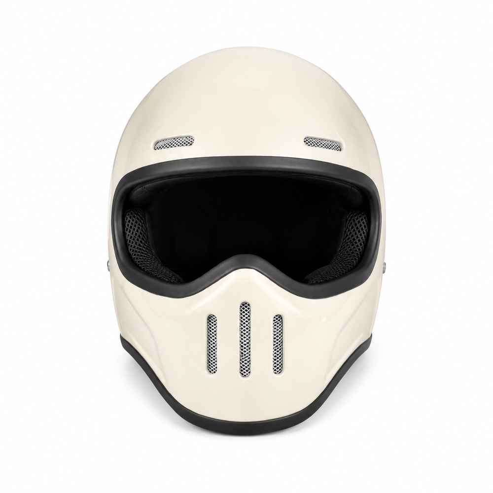 Premium Full Face Motorcycle Helmet Retro Tokyo TT Fiberglass Racing Helmet Clear Visor Lightweight Safety Casco Moto Unisex Riding Helmet Gear